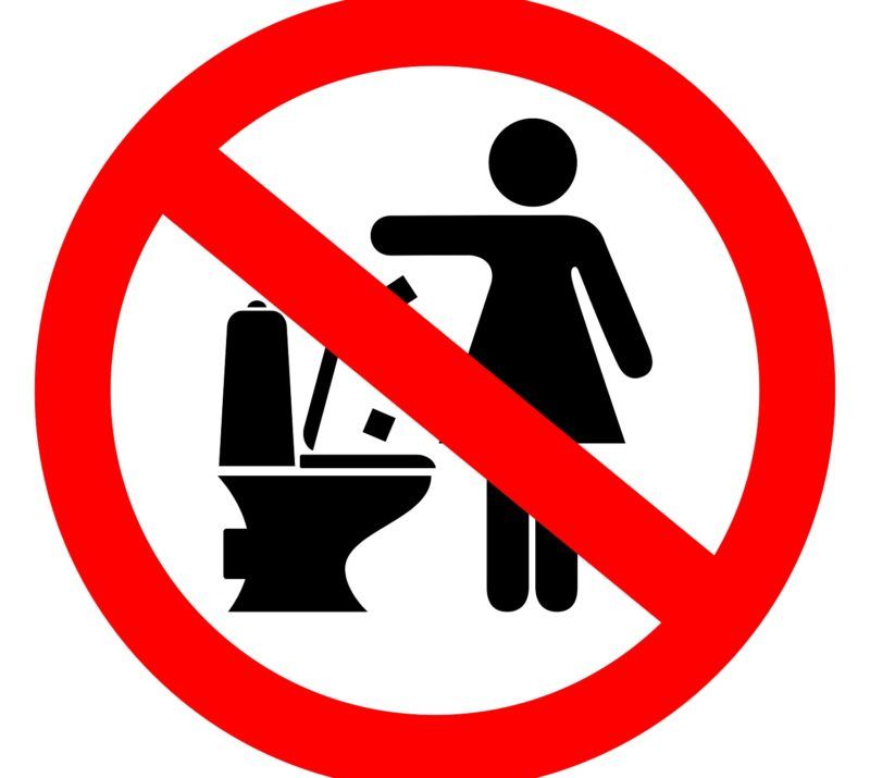 Don't flush tampons down the toilet